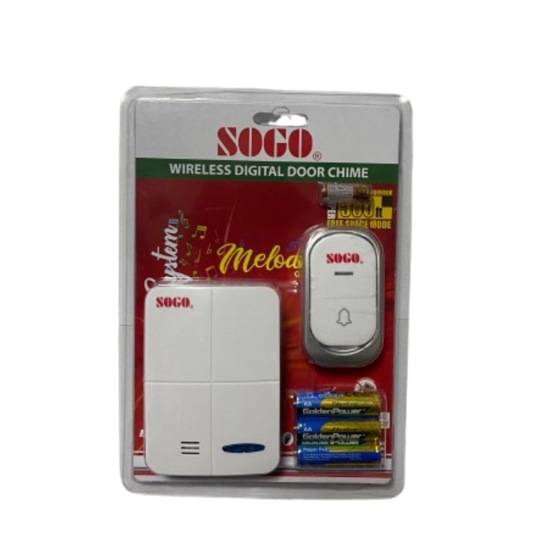 Sogo Wireless Digital Door Chime JPN-14C1 – 500ft Range, Easy Installation
