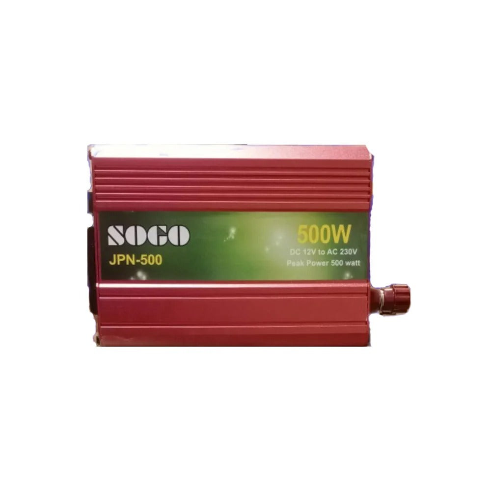 SOGO CAR INVERTER JPN-500 - DC 12V TO AC 230V - 500W