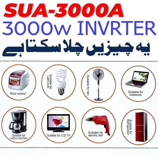 EASTERN 3000W Inverter SUA-3000A Modified Sine Wave Solar Power USB 12V DC to 220VAC