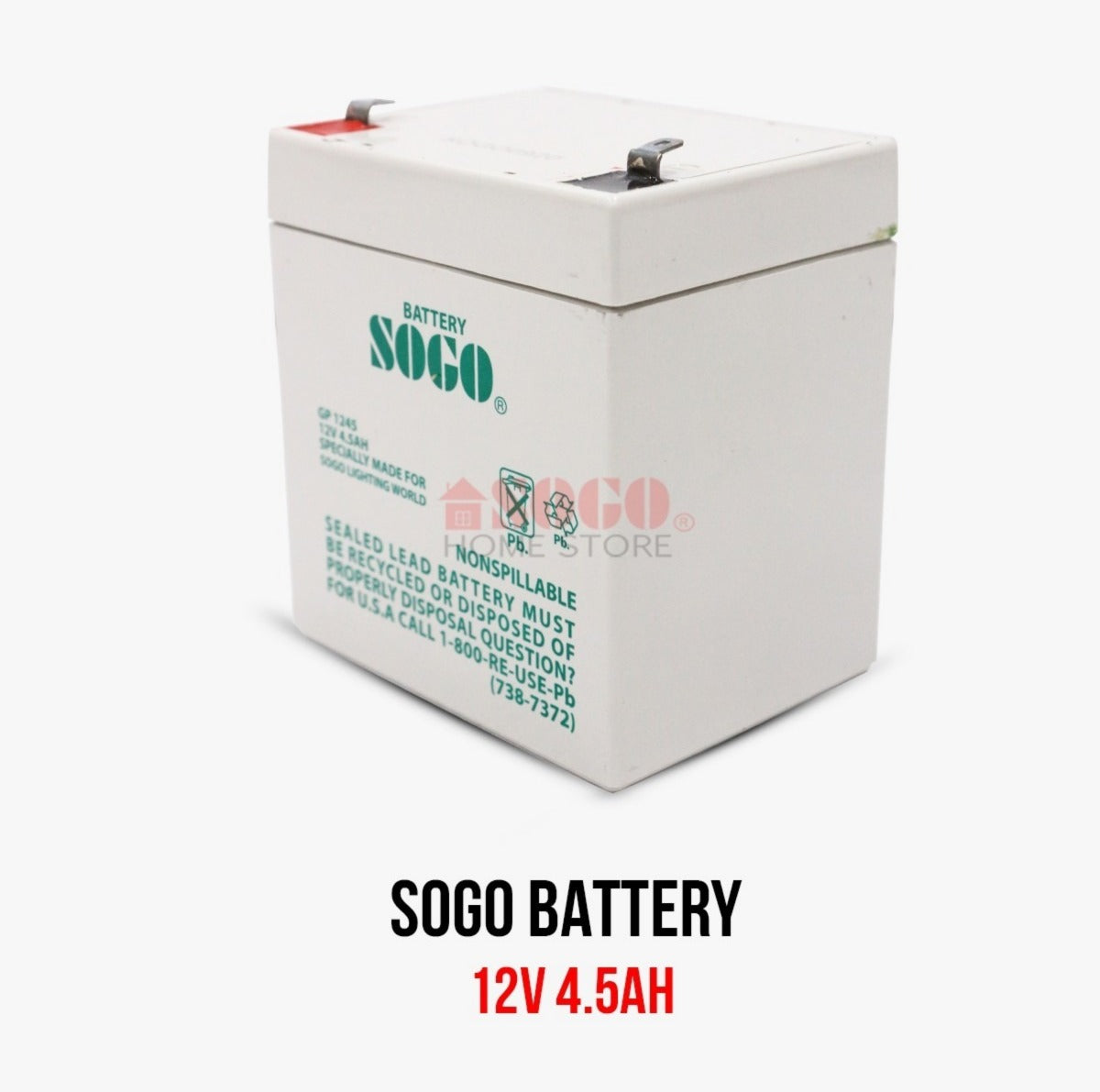 SOGO Rechargeable Dry Battery 12V 4.5AH