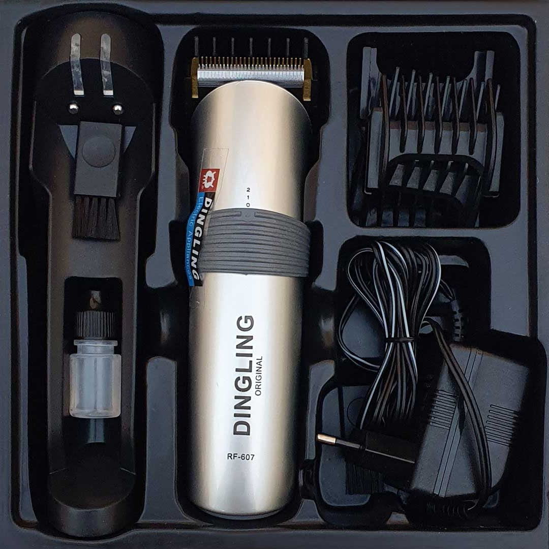 100% Original DINGLING RF-609 Electric Hair Clipper Hairdressing Trimmer Rechargeable Cutting Machine Beard Styling RF 609 USB Rechargeable shaving Machine