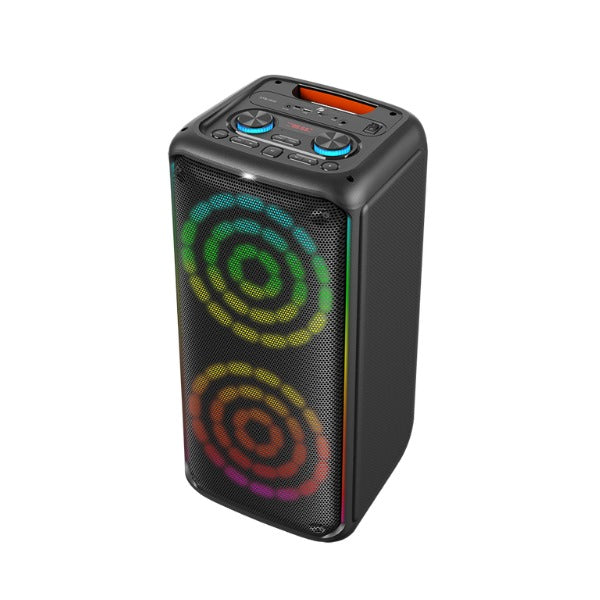 KTS-1912 Wireless Portable Karaoke Speaker | Dual 8" Woofers | 2 Microphones + Remote Control | Bluetooth/USB/MP3 Player