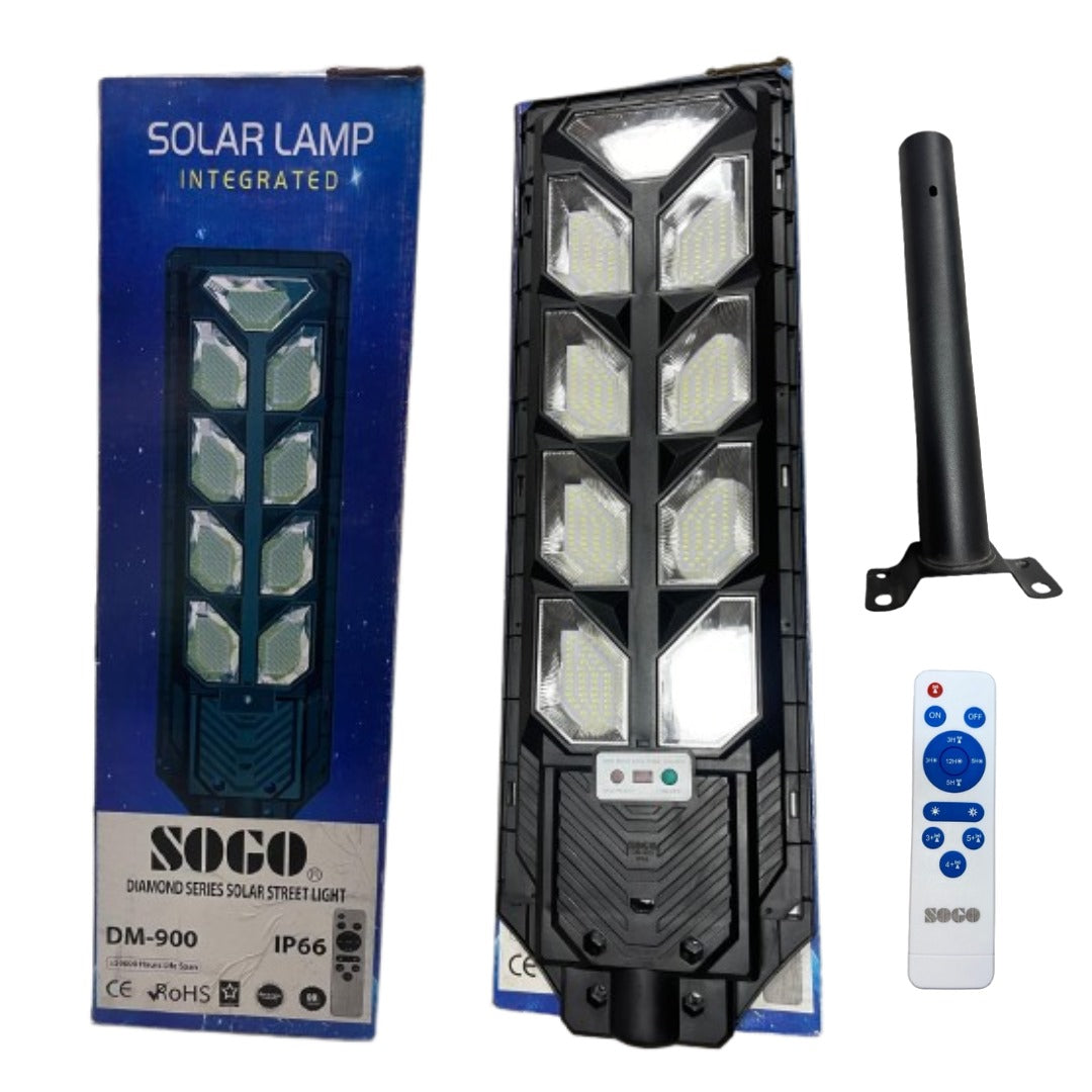 Sogo Solar Street Light DM-900 – Diamond Series | Integrated LED, IP66 Waterproof, Remote Control