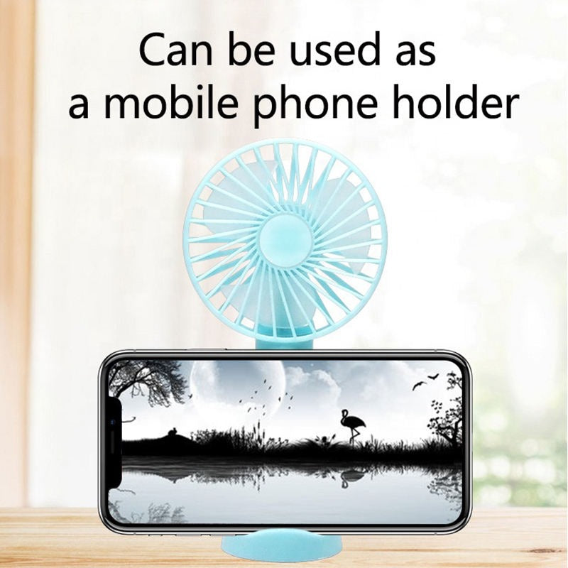 High Quality Ultra Thin Portable Handheld 3 Speed Fan Electric Mini Hand Rechargeable Fan