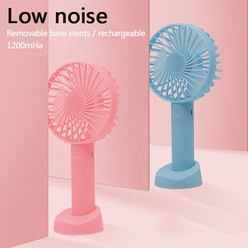 High Quality Ultra Thin Portable Handheld 3 Speed Fan Electric Mini Hand Rechargeable Fan