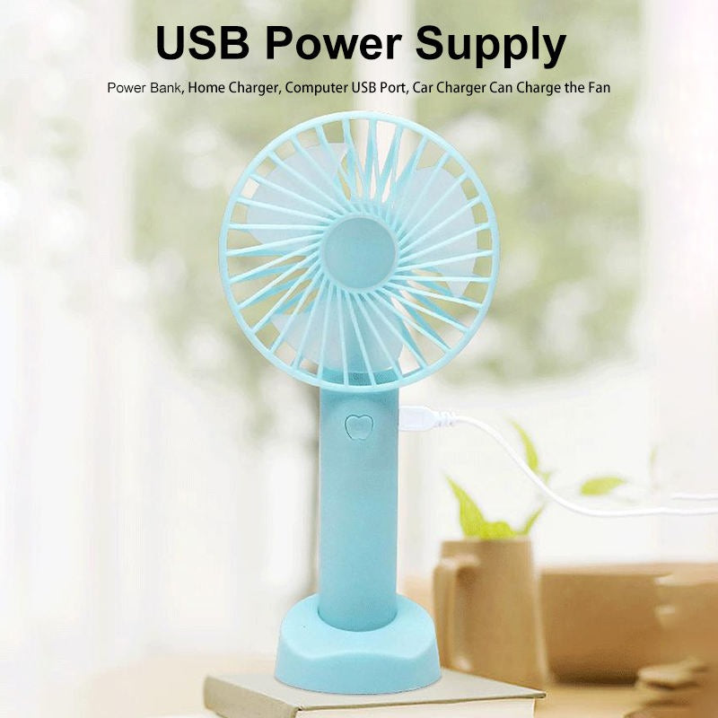 High Quality Ultra Thin Portable Handheld 3 Speed Fan Electric Mini Hand Rechargeable Fan