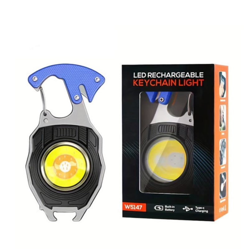 LED Rechargeable Flashlight Multi Tool Keychain (W5147)