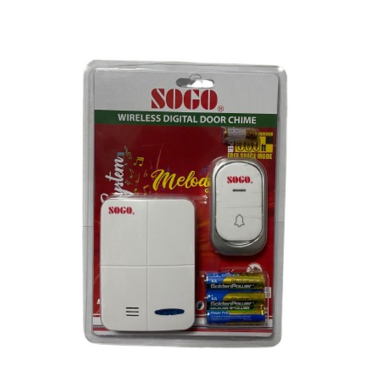 Sogo Wireless Digital Door Chime JPN-14C1 – 500ft Range, Easy Installation