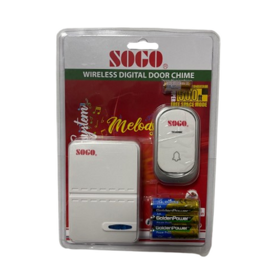 Sogo Wireless Digital Door Chime JPN-13C1 – 500ft Range, Easy Setup