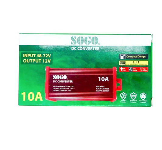 SOGO 10A DC Converter | High-Power 48V to 72V Input Voltage Converter (10A Max Load)
