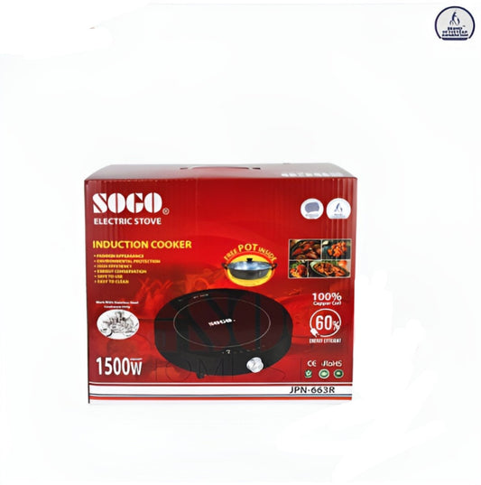 Sogo Induction Cooker JPN-663R 1500Watts with free Cookware