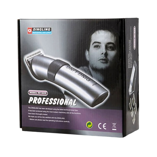 100% Original DINGLING RF-609 Electric Hair Clipper Hairdressing Trimmer Rechargeable Cutting Machine Beard Styling RF 609 USB Rechargeable shaving Machine
