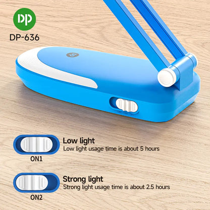 LED Foldable Desk Lamp 1300mAh Rechargeable Battery DP-636