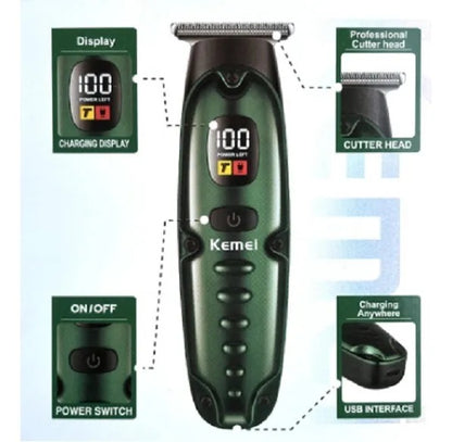 "KEMEI KM-519A Rechargeable Hair Clipper – Cordless Trimmer for Hair & Beard"