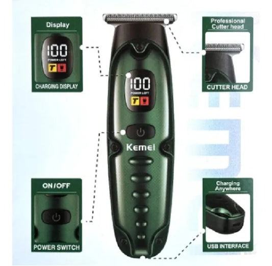 "KEMEI KM-519A Rechargeable Hair Clipper – Cordless Trimmer for Hair & Beard"