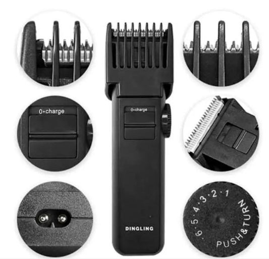 "Dingling RF-610B Original Rechargeable Hair & Beard Trimmer – Professional Cordless Clipper"
