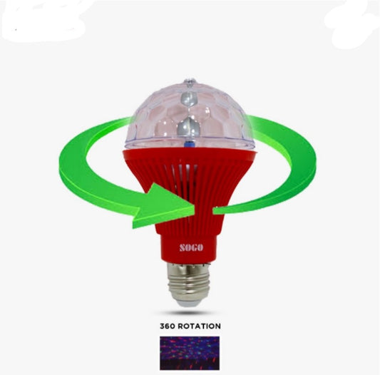 Sogo 5 LED Prism Revolving Lamp (E27 Screw Type) – RGB Color Rotating Decorative Light