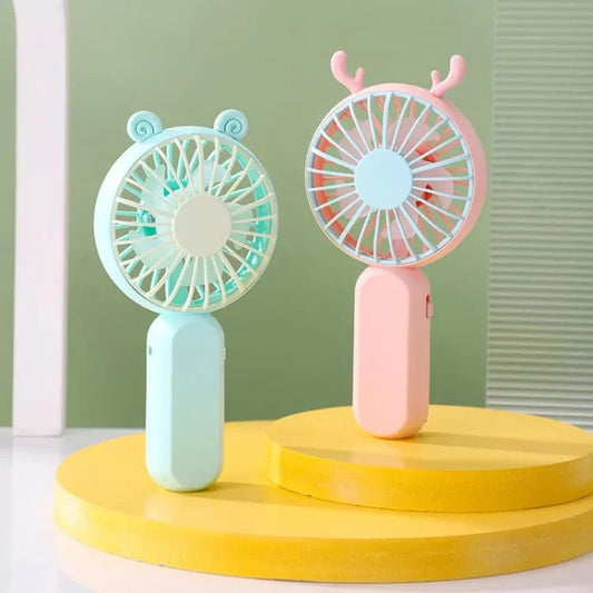 Macaron Color Mini Handheld - Portable Fan Built-in Battery
