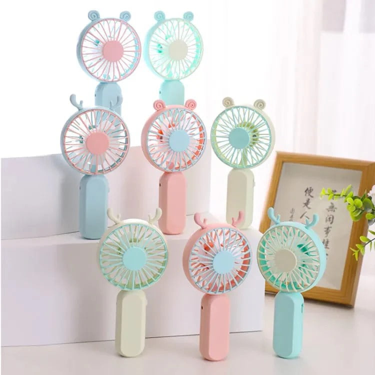 Macaron Color Mini Handheld - Portable Fan Built-in Battery