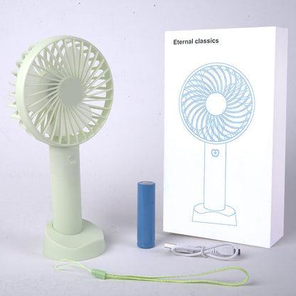 High Quality Ultra Thin Portable Handheld 3 Speed Fan Electric Mini Hand Rechargeable Fan