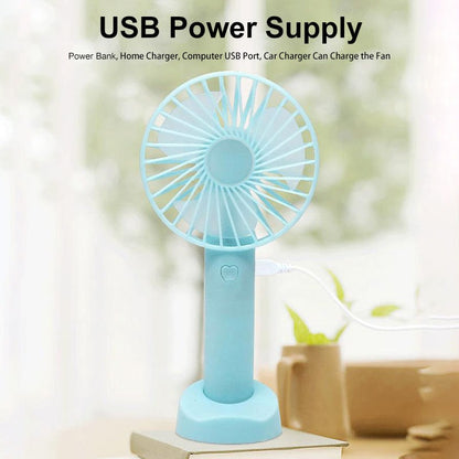 High Quality Ultra Thin Portable Handheld 3 Speed Fan Electric Mini Hand Rechargeable Fan