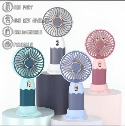 Mini Hand Fan - Ultra-Portable, Rechargeable Fan with Strong Airflow for Summer Cooling Anywhere