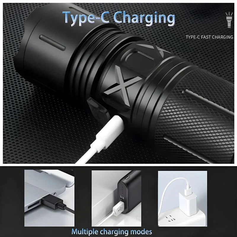 Ruilang RL-W409 High Power Telescopic Rechargeable Super P90 FlashLight